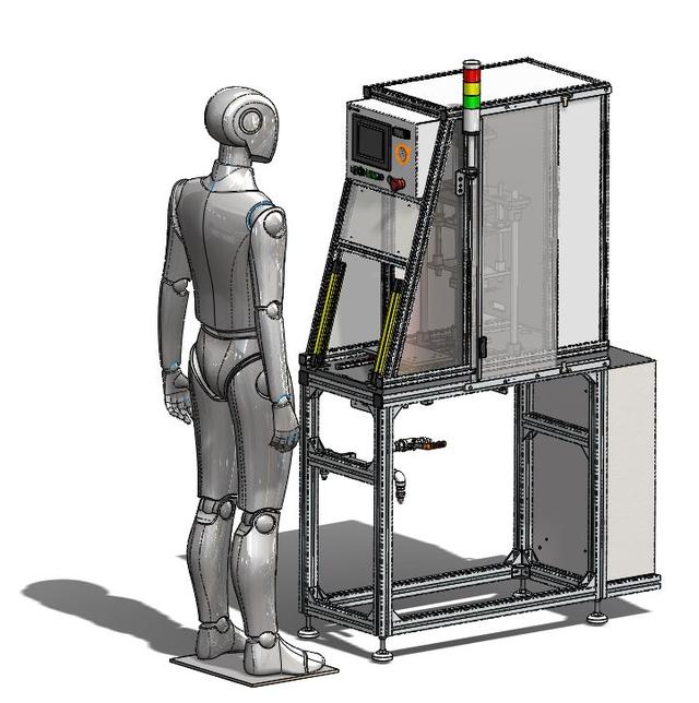 Hot Caulking热嵌缝机3D数模图纸 Solidworks设计