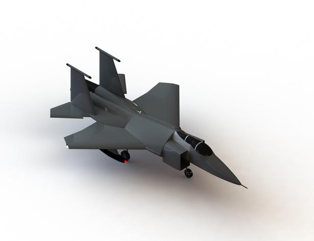 F15 Eagle战斗机简易模型3D图纸 Solidworks设计