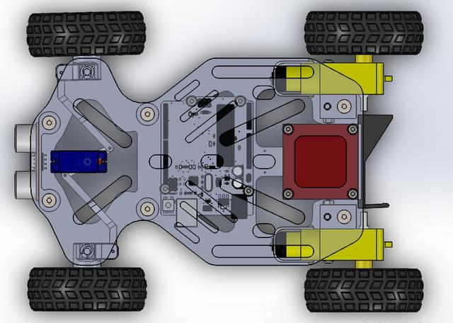 Arduino RC玩具小车结构3D图纸 STEP格式