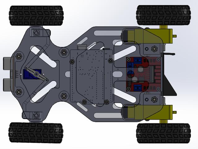 Arduino RC玩具小车结构3D图纸 STEP格式