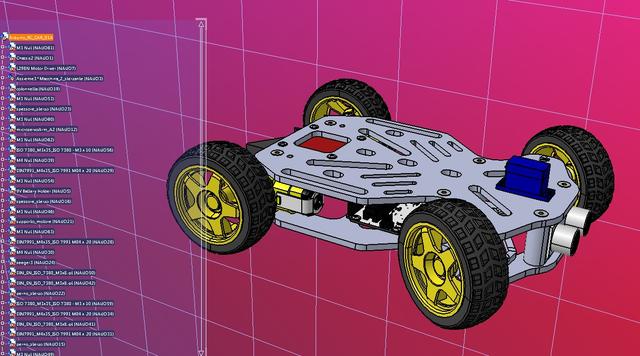 Arduino RC玩具小车结构3D图纸 STEP格式