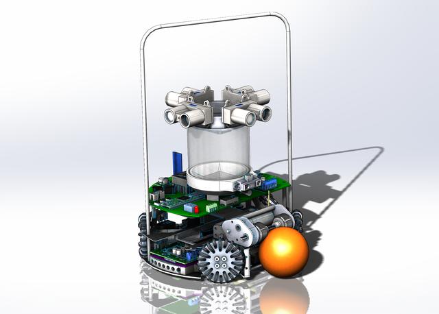Robocup Junior Robot 2019 soccer机器人车3D图纸 STEP格式